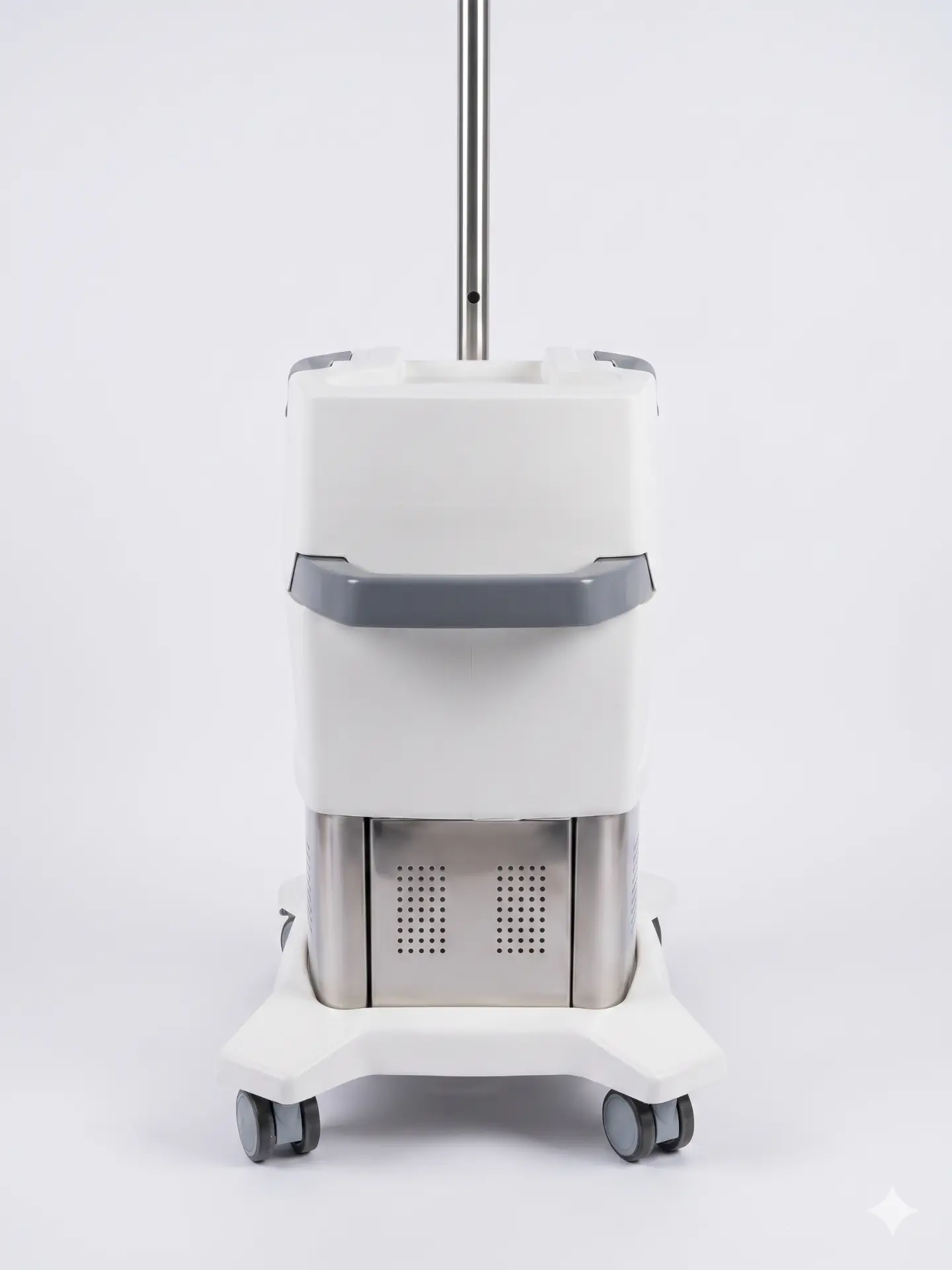 Rear view of completed ventilator assembly